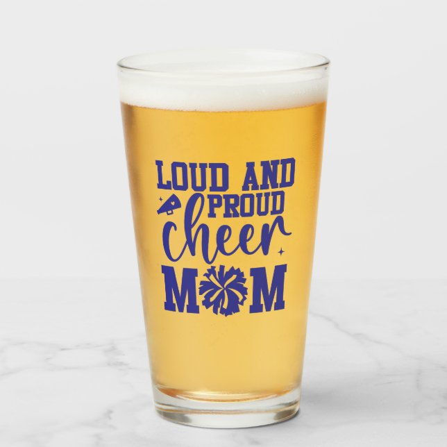 Cheer Mum Beer Glass (Front Filled)