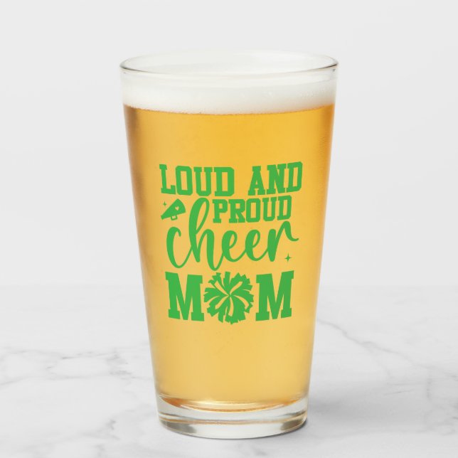 Cheer Mum Beer Glass (Front Filled)
