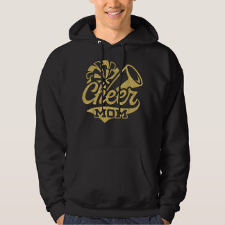 Cheer Mum Biggest Fan Cheerleader Black Yellow Gol Hoodie