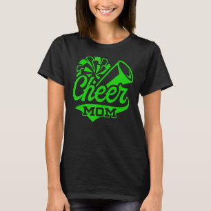 Cheer Mum Biggest Fan Leopard Print Black And Gree T-Shirt