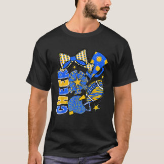 Cheer Mum Blue Cheerleader Game Day Cheer Mama Foo T-Shirt