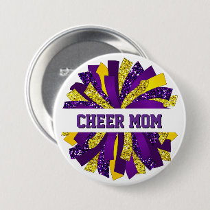 Cheer Mum Button Pin