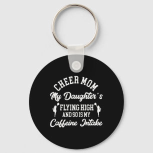 Cheer Mum Cheerleading Daughters Flying High So My Key Ring