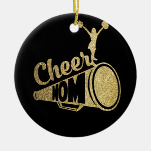 Cheer Mum Cheerleading Faux Gold Ceramic Tree Decoration