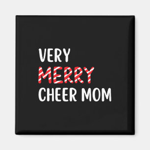 Cheer Mum Christmas Very Merry Cheerleading  Magnet