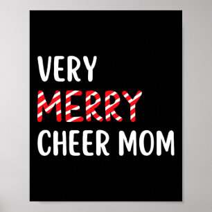 Cheer Mum Christmas Very Merry Cheerleading Poster