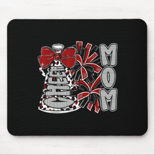 Cheer Mum Coquette Bow Footll Season Game Day Chee Mouse Mat
