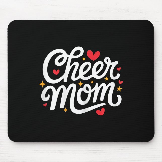 Cheer Mum Cute Cheerleading Mother  Mouse Mat (Front)