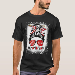 Cheer Mum Football Mum Life Messy Bun Mother's Day T-Shirt