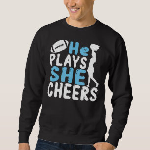 Cheer Mum Football Son Cheerleading Daugher Cheer Sweatshirt