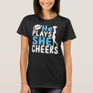 Cheer Mum Football Son Cheerleading Daugher Cheer T-Shirt