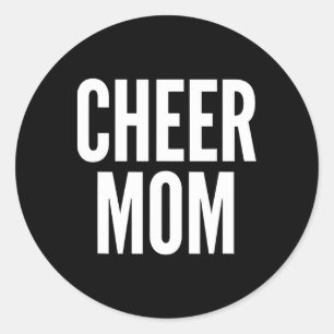 Cheer Mum Green Cheerleading Matching Parents Classic Round Sticker