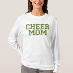 Cheer Mum Green Glitter T-Shirt