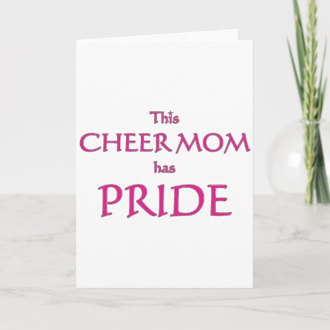 Cheer mum has pride! Proud cheer mum Card (Front)