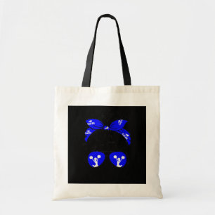 Cheer Mum Life Messy Bun Hair Cheerleader Tote Bag