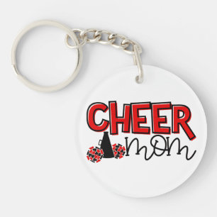 Cheer Mum Modern Typography Key Ring