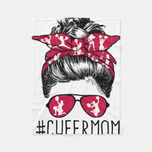 Cheer Mum Orange And Black Cheerleading Matching P Fleece Blanket