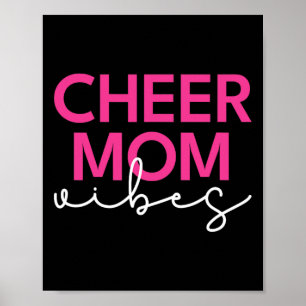 Cheer Mum Pink Vibes Cheerleading Poster