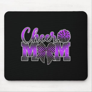 Cheer mum purple cheerleader game day cheer mama mouse mat