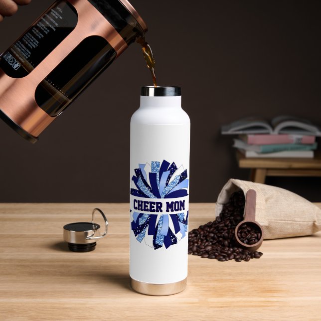 Cheer Mum Water Bottle (Coffee (Rotated))