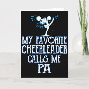 Cheer My Favourite Cheerleader Calls Me Pa Xmas Card