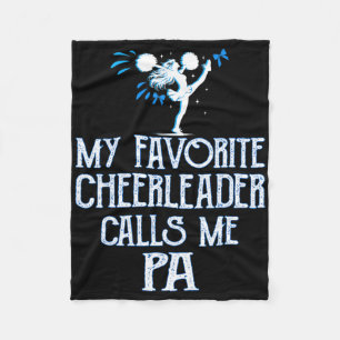 Cheer My Favourite Cheerleader Calls Me Pa Xmas Fleece Blanket