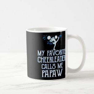 Cheer My Favourite Cheerleader Calls Me Papaw Xmas Coffee Mug