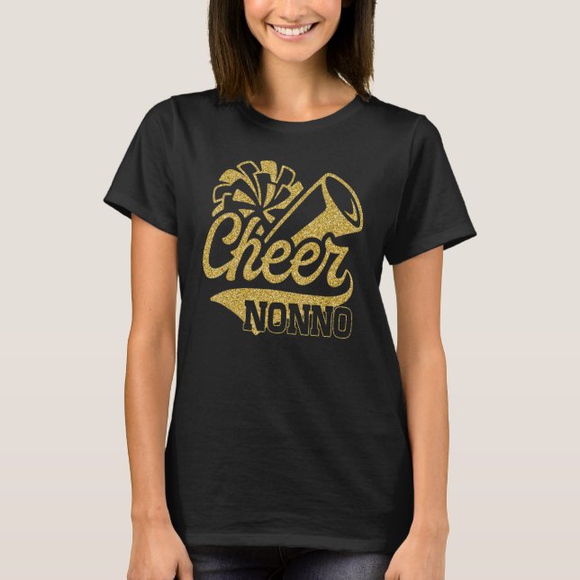 Cheer Nonno Biggest Fan Cheerleader Father's Day T-Shirt (Front)