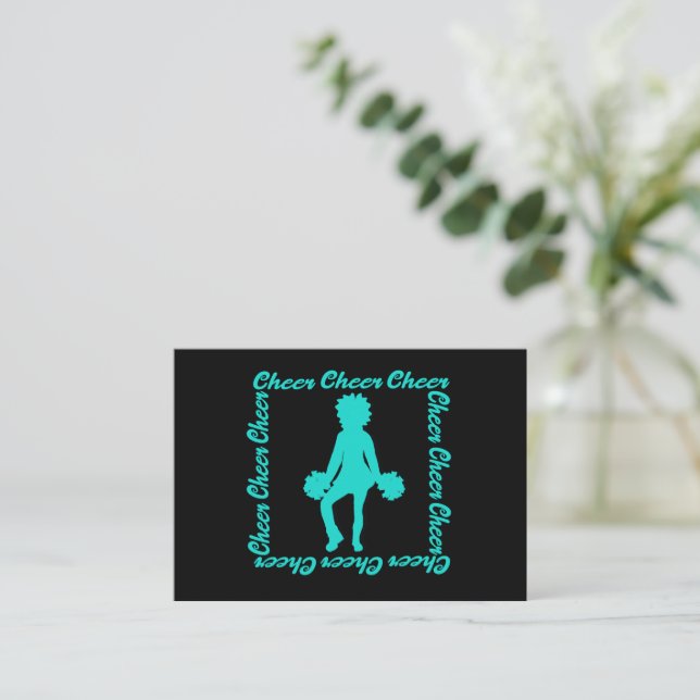Cheer Notecard #3 ( Aqua) (Standing Front)