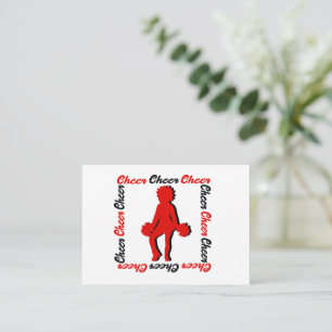 Cheer Notecard #5 ( Red Black White)