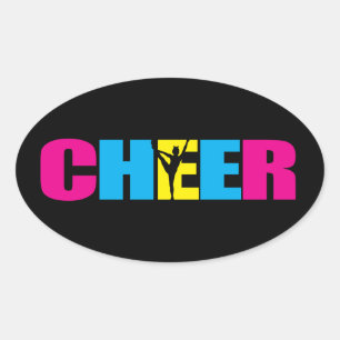 CHEER Oval Sticker