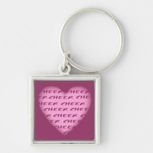 Cheer pink key ring