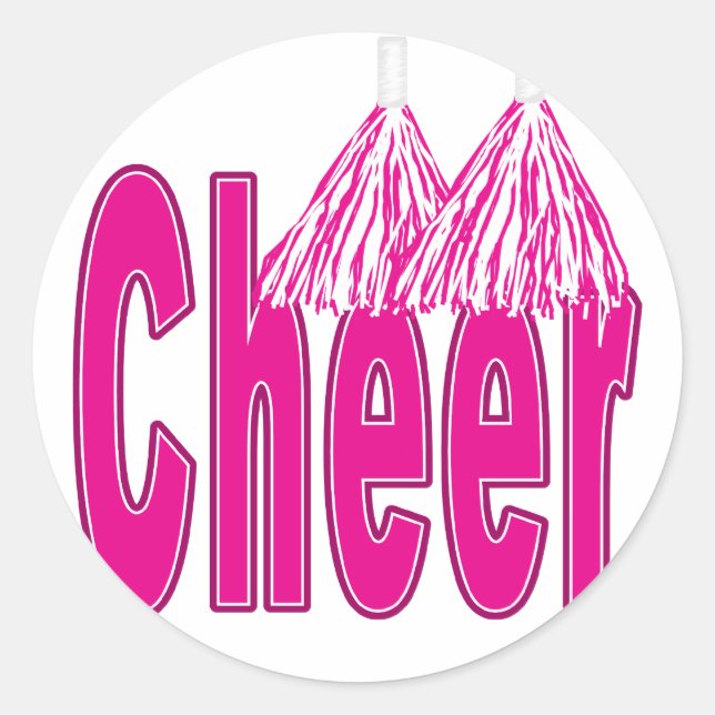 Cheer Pink Stickers (Front)