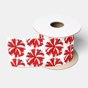 Cheer Pom Pom Satin Ribbon