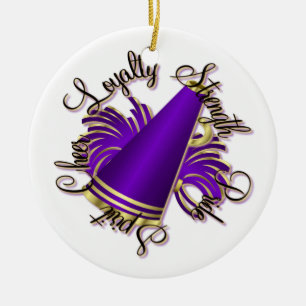 Cheer Purple and Gold Customisable Ornament