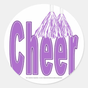 Cheer Purple Stickers