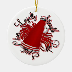 Cheer Red and White Customisable Ornament