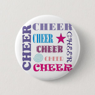 Cheer Repeating 6 Cm Round Badge