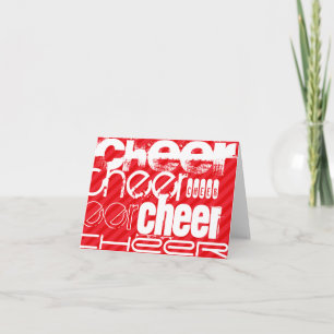 Cheer; Scarlet Red Stripes Card