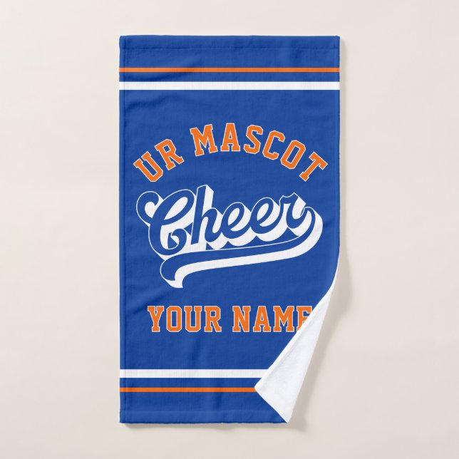 Cheer Script, Custom Name, Cheer Team Personalised Hand Towel (Hand Towel)
