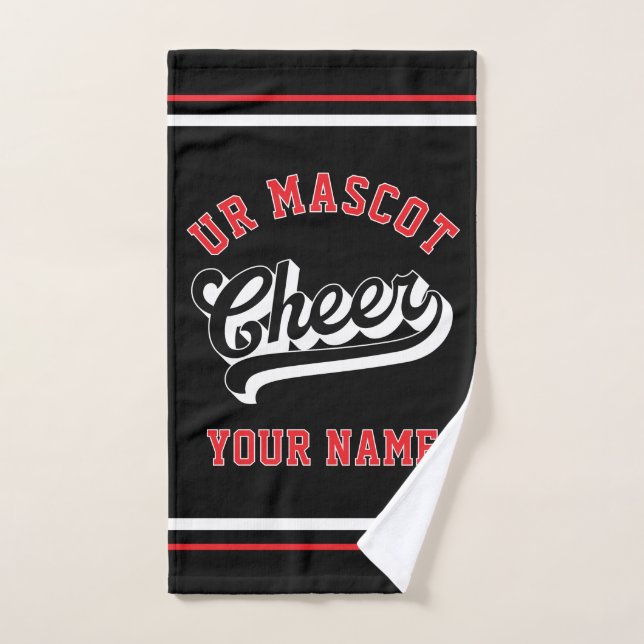 Cheer Script, Custom Name, Cheer Team Personalised Hand Towel (Hand Towel)