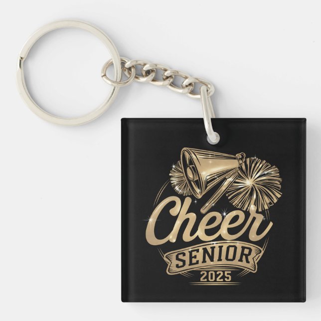 Cheer Senior 2025 Cheerleader Graduation Class Of Key Ring (Front)