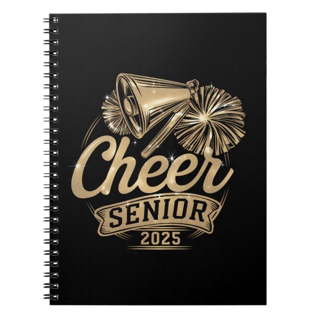 Cheer Senior 2025 Cheerleader Graduation Class Of Notebook (Front)