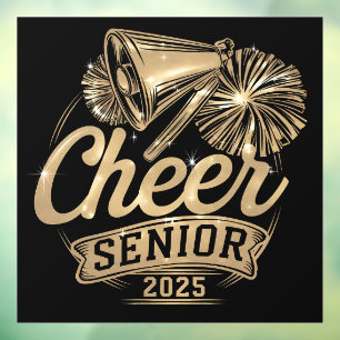 Cheer Senior 2025 Cheerleader Graduation Class Of Window Cling