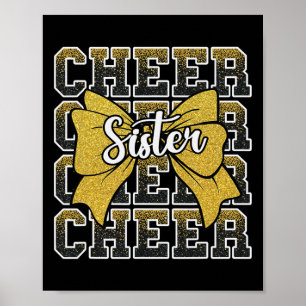 Cheer Sister Bow Sport Cheerleader Cheerleading Ye Poster