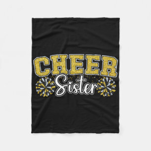 Cheer Sister My Favourite Cheerleader Calls Me Sis Fleece Blanket