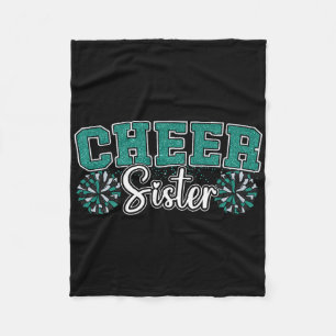 Cheer Sister My Favourite Cheerleader Calls Me Sis Fleece Blanket