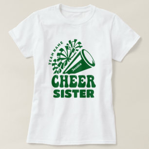 Cheer Sister with Custom Team Name & Kid's Name T-Shirt