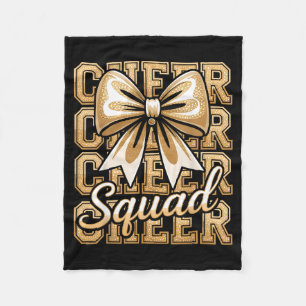 Cheer Squad Gold Funny Srt Cheerleader Cheerleadin Fleece Blanket