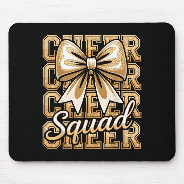 Cheer Squad Gold Funny Srt Cheerleader Cheerleadin Mouse Mat (Front)